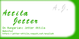 attila jetter business card